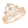thumbnail image 1 of ANGARA Natural Scattered Diamond Princess Tiara Ring in 14K Rose Gold for Women (Size-2mm| Color-I-J| Clarity-I1-I2) | April Birthstone, Anniversary, Jewelry Gift for Women | Natural Diamond Ring, 1 of 9