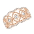 thumbnail image 1 of ANGARA Natural Diamond Openwork Anniversary Ring in 14K Rose Gold for Women (Size-2.1mm| Color-H| Clarity-SI2) | April Birthstone, Anniversary, Jewelry Gift for Women | Natural Diamond Ring, 1 of 8