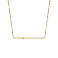 thumbnail image 1 of ANGARA Natural Diamond Bar Pendant Necklace in 14K Yellow Gold for Women (Size-2.3mm| Color-G| Clarity-VS2) | April Birthstone, Anniversary, Jewelry Gift for Women | Natural Diamond Necklace, 1 of 8
