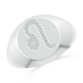 thumbnail image 1 of ANGARA Natural 0.05 Ct. Diamond Fashion Ring in 14K White Gold for Women (Ring Size: 3), 1 of 9