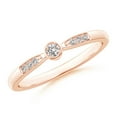thumbnail image 1 of ANGARA Natural Tapered Diamond Solitaire Promise Ring in 14K Rose Gold for Women (Size-2.3mm| Color-I-J| Clarity-I1-I2) | April Birthstone, Anniversary, Jewelry Gift for Women | Natural Diamond Ring, 1 of 8