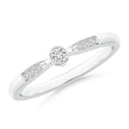 thumbnail image 1 of ANGARA Natural Tapered Diamond Solitaire Promise Ring in 14K White Gold for Women (Size-2.3mm| Color-H| Clarity-SI2) | April Birthstone, Anniversary, Jewelry Gift for Women | Natural Diamond Ring, 1 of 8