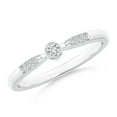 thumbnail image 1 of ANGARA Natural Tapered Diamond Solitaire Promise Ring in 14K White Gold for Women (Size-2.3mm| Color-H| Clarity-SI2) | April Birthstone, Anniversary, Jewelry Gift for Women | Natural Diamond Ring, 1 of 7