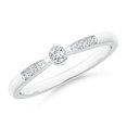 thumbnail image 1 of ANGARA Natural Tapered Diamond Solitaire Promise Ring in 14K White Gold for Women (Size-2.3mm| Color-G| Clarity-VS2) | April Birthstone, Anniversary, Jewelry Gift for Women | Natural Diamond Ring, 1 of 8