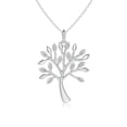 thumbnail image 1 of ANGARA Natural Tree of Life Diamond Pendant in 925 Sterling Silver for Women (Size-1mm| Color-I-J| Clarity-I1-I2) | April Birthstone, Anniversary, Jewelry Gift for Women | Natural Diamond Necklace, 1 of 7