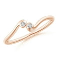 thumbnail image 1 of ANGARA Natural 0.06 Ct. Diamond Fashion Ring in 14K Rose Gold for Women (Ring Size: 7), 1 of 9