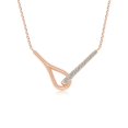thumbnail image 1 of ANGARA Natural Diamond Interlocking Loop Pendant in 14K Rose Gold for Women (Size-1.75mm| Color-K| Clarity-I3) | April Birthstone, Anniversary, Jewelry Gift for Women | Natural Diamond Necklace, 1 of 7