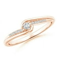 thumbnail image 1 of ANGARA Natural Six Prong-Set Diamond Bypass Promise Ring in 14K Rose Gold for Women (Size-2.5mm| Color-G| Clarity-VS2) | April Birthstone, Anniversary, Jewelry Gift for Women | Natural Diamond Ring, 1 of 8