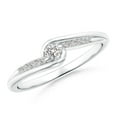 thumbnail image 1 of ANGARA Natural Six Diamond Bypass Promise Ring in 14K White Gold for Women (Size-2.5mm| Color-I-J| Clarity-I1-I2) | April Birthstone, Anniversary, Jewelry Gift for Women | Natural Diamond Ring, 1 of 9
