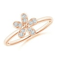 thumbnail image 1 of ANGARA Natural Pave-Set Diamond Daisy Ring in 14K Rose Gold for Women (Size-1.5mm | Color-G | Clarity-VS2) | April Birthstone, Birthday, Anniversary, Jewelry Gift for Women | Natural Diamond Ring, 1 of 9