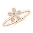 thumbnail image 1 of ANGARA Natural Pave-Set Diamond Daisy Ring in 14K Rose Gold for Women (Size-1.5mm | Color-H | Clarity-SI2) | April Birthstone, Birthday, Anniversary, Jewelry Gift for Women | Natural Diamond Ring, 1 of 10