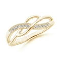 thumbnail image 1 of ANGARA Natural 0.07 Ct. Diamond Fashion Ring in 14K Yellow Gold for Women (Ring Size: 3), 1 of 11