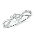 thumbnail image 1 of ANGARA Natural Diamond Infinity Twist Bypass Ring in 925 Sterling Silver for Women (Size-2.5mm| Color-G| Clarity-VS2) | April Birthstone, Anniversary, Jewelry Gift for Women | Natural Diamond Ring, 1 of 10