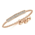 thumbnail image 1 of ANGARA Natural 0.07 Ct. Diamond Stackable Ring in 14K Rose Gold for Women (Ring Size: 10.5), 1 of 9
