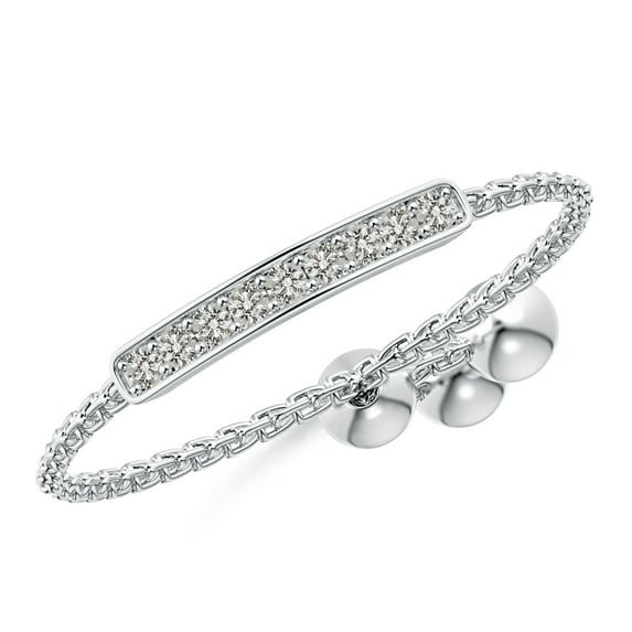 ANGARA Natural 0.07 Ct. Diamond Stackable Ring in 14K White Gold for Women (Ring Size: 12)