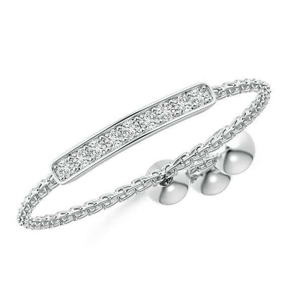 ANGARA Natural 0.07 Ct. Diamond Stackable Ring in 14K White Gold for Women (Ring Size: 12)