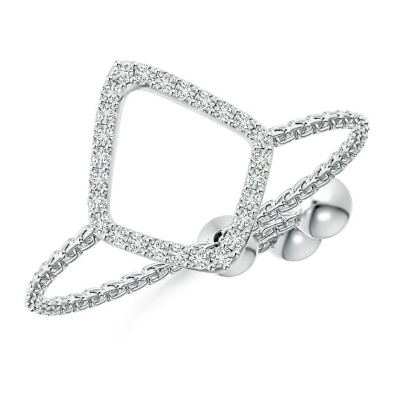 ANGARA Natural 0.08 Ct. Diamond Fashion Ring in 14K White Gold for Women (Ring Size: 3.5)