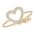 thumbnail image 1 of ANGARA Natural 0.08 Ct. Diamond Fashion Ring in 14K Yellow Gold for Women (Ring Size: 3), 1 of 9