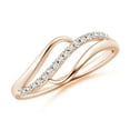 thumbnail image 1 of ANGARA Natural Diamond Swirl Bypass Ring in 14K Rose Gold for Women (Size-1mm | Color-G | Clarity-VS2) | April Birthstone, Birthday, Anniversary, Jewelry Gift for Women | Natural Diamond Ring, 1 of 10