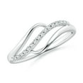 thumbnail image 1 of ANGARA Natural Diamond Swirl Bypass Ring in 14K White Gold for Women (Size-1mm | Color-G | Clarity-VS2) | April Birthstone, Birthday, Anniversary, Jewelry Gift for Women | Natural Diamond Ring, 1 of 9