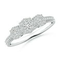thumbnail image 1 of ANGARA Natural Composite Diamond Three Stone Ring in 14K White Gold for Women (Size-2.8mm| Color-H| Clarity-SI2) | April Birthstone, Anniversary, Jewelry Gift for Women | Natural Diamond Ring, 1 of 8