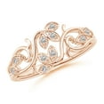 thumbnail image 1 of ANGARA Natural Nature Inspired Diamond Leaf & Vine Ring in 14K Rose Gold for Women (Size-1.3mm| Color-I-J| Clarity-I1-I2) | April Birthstone, Anniversary Jewelry Gift for Women | Natural Diamond Ring, 1 of 9