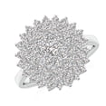 thumbnail image 1 of ANGARA Natural Diamond Cluster Sunburst Cocktail Ring in 14K White Gold for Women (Size-2.9mm| Color-I-J| Clarity-I1-I2) | April Birthstone, Anniversary, Jewelry Gift for Women | Natural Diamond Ring, 1 of 9