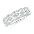 thumbnail image 1 of ANGARA Natural Diamond Anniversary Band in Two-Tone Gold in 14K White Gold for Women (Size-1.3mm| Color-G| Clarity-VS2) | April Birthstone, Anniversary, Jewelry Gift for Women | Natural Diamond Ring, 1 of 10