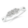thumbnail image 1 of ANGARA Natural 0.11 Ct. Diamond Infinity Promise Ring in 14K White Gold for Women (Ring Size: 11.5), 1 of 8