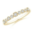 thumbnail image 1 of ANGARA Natural Diamond Stackable Fashion Ring with Milgrain in 14K Yellow Gold for Women (Size-2mm| Color-H| Clarity-SI2) | April Birthstone, Anniversary Jewelry Gift for Women | Natural Diamond Ring, 1 of 9