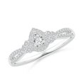 thumbnail image 1 of ANGARA Natural 0.12 Ct. Diamond Classic Engagement Ring in 14K White Gold for Women (Ring Size: 11.5), 1 of 9