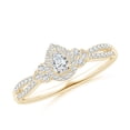 thumbnail image 1 of ANGARA Natural 0.12 Ct. Diamond Classic Engagement Ring in 14K Yellow Gold for Women (Ring Size: 3.5), 1 of 9