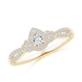 thumbnail image 1 of ANGARA Natural 0.12 Ct. Diamond Classic Engagement Ring in 14K Yellow Gold for Women (Ring Size: 3.5), 1 of 9
