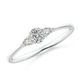 thumbnail image 1 of ANGARA Natural & Pear-Shaped Diamond Three Stone Ring in 14K White Gold for Women (Size-4x3mm| Color-I-J| Clarity-I1-I2) | April Birthstone, Anniversary, Jewelry Gift for Women | Natural Diamond Ring, 1 of 9