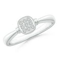 thumbnail image 1 of ANGARA Natural 0.12 Ct. Diamond Fashion Promise Ring in 14K White Gold for Women (Ring Size: 12), 1 of 8