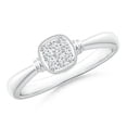 thumbnail image 1 of ANGARA Natural Diamond Cushion Cluster Promise Ring in 14K White Gold for Women (Size-1.45mm| Color-G| Clarity-VS2) | April Birthstone, Anniversary, Jewelry Gift for Women | Natural Diamond Ring, 1 of 7
