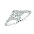 thumbnail image 1 of ANGARA Natural Vintage Inspired Diamond Engagement Ring in 14K White Gold for Women (Size-4x3mm| Color-G| Clarity-VS2) | April Birthstone, Anniversary, Jewelry Gift for Women | Natural Diamond Ring, 1 of 8