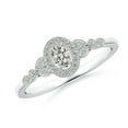 thumbnail image 1 of ANGARA Natural Vintage Inspired Diamond Engagement Ring in 14K White Gold for Women (Size-4x3mm| Color-K| Clarity-I3) | April Birthstone, Anniversary, Jewelry Gift for Women | Natural Diamond Ring, 1 of 9