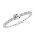 thumbnail image 1 of ANGARA Natural 0.12 Ct. Diamond Solitaire Ring in Sterling Silver for Women (Ring Size: 3.5), 1 of 10
