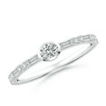 thumbnail image 1 of ANGARA Natural Oval Diamond Solitaire Ring in 925 Sterling Silver for Women (Size-4x3mm| Color-H| Clarity-SI2) | April Birthstone, Birthday, Anniversary, Jewelry Gift for Women | Natural Diamond Ring, 1 of 9