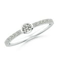 thumbnail image 1 of ANGARA Natural Oval Diamond Solitaire Ring in 925 Sterling Silver for Women (Size-4x3mm| Color-K| Clarity-I3) | April Birthstone, Birthday, Anniversary, Jewelry Gift for Women | Natural Diamond Ring, 1 of 9
