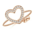 thumbnail image 1 of ANGARA Natural 0.13 Ct. Diamond Fashion Ring in 14K Rose Gold for Women (Ring Size: 12), 1 of 9