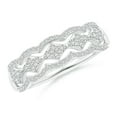 thumbnail image 1 of ANGARA Natural Diamond Anniversary Band in Two-Tone Gold in 14K White Gold for Women (Size-1.45mm| Color-H| Clarity-SI2) | April Birthstone, Anniversary, Jewelry Gift for Women | Natural Diamond Ring, 1 of 10