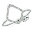 thumbnail image 1 of ANGARA Natural Diamond Open Rhombus Bolo Ring in 14K White Gold for Women (Size-1mm| Color-I-J| Clarity-I1-I2) | April Birthstone, Birthday, Anniversary, Jewelry Gift for Women | Natural Diamond Ring, 1 of 8