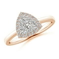 thumbnail image 1 of ANGARA Natural Trillion Composite Diamond Halo Ring in 14K Rose Gold for Women (Size-3.3mm| Color-I-J| Clarity-I1-I2) | April Birthstone, Anniversary, Jewelry Gift for Women | Natural Diamond Ring, 1 of 8
