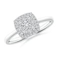 thumbnail image 1 of ANGARA Natural Cushion Composite Diamond Halo Ring in 14K White Gold for Women (Size-3.3mm| Color-H| Clarity-SI2) | April Birthstone, Anniversary, Jewelry Gift for Women | Natural Diamond Ring, 1 of 8