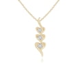 thumbnail image 1 of ANGARA Natural Three Stone Diamond Heart Pendant in 14K Yellow Gold for Women (Size-3.3mm| Color-H| Clarity-SI2) | April Birthstone, Anniversary, Jewelry Gift for Women | Natural Diamond Necklace, 1 of 7