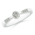 thumbnail image 1 of ANGARA Natural Tapered Diamond Solitaire Promise Ring in 14K White Gold for Women (Size-3.4mm| Color-K| Clarity-I3) | April Birthstone, Anniversary, Jewelry Gift for Women | Natural Diamond Ring, 1 of 8