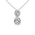 thumbnail image 1 of ANGARA Natural 0.16 Ct. Diamond Fashion Pendant Necklace in 14K White Gold for Women with 18 Inch Chain, 1 of 8