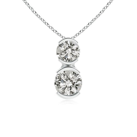 ANGARA Natural 0.16 Ct. Diamond Fashion Pendant Necklace in 14K White Gold for Women with 18 Inch Chain